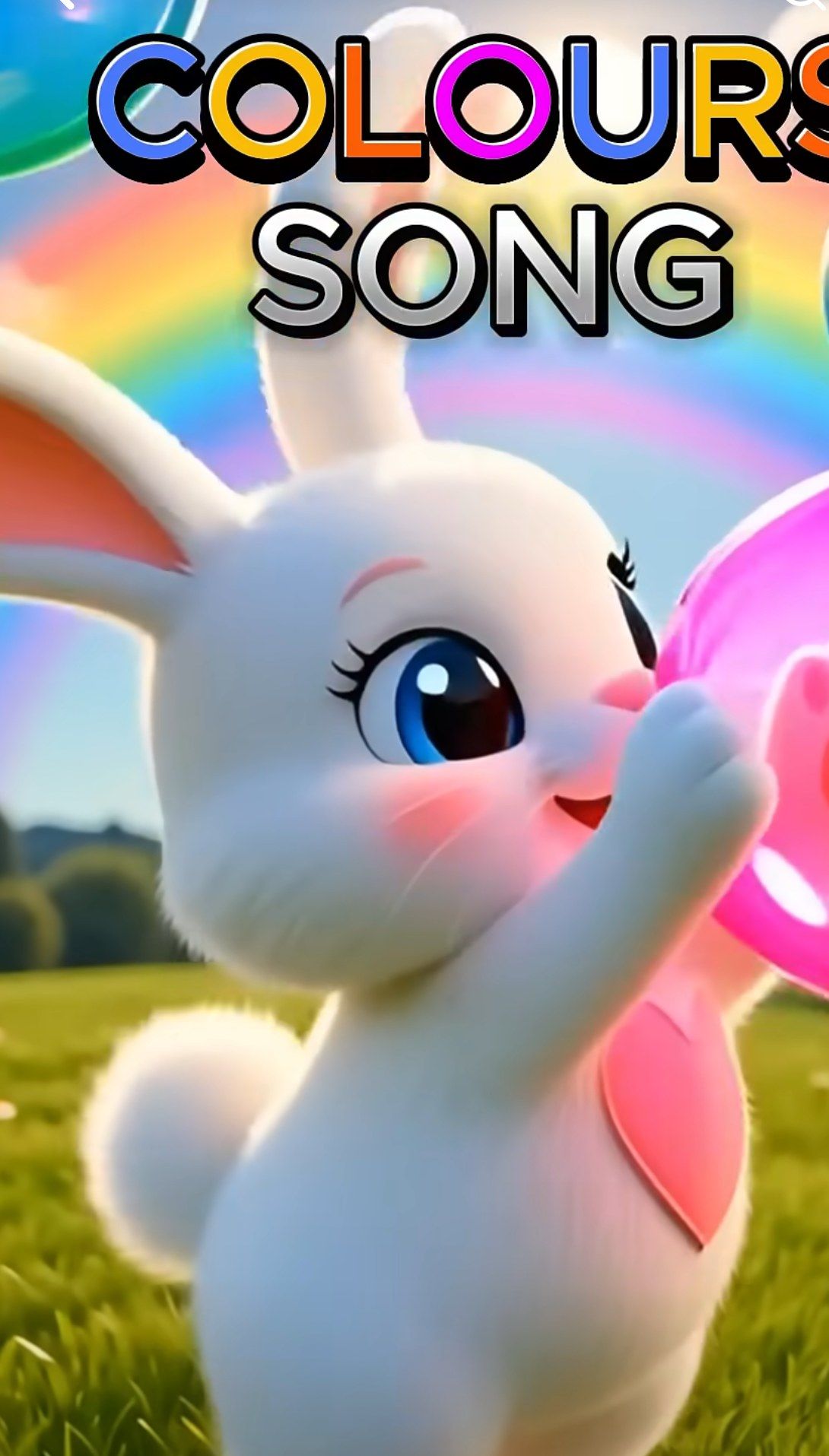Kadr z filmu „Colors Song” z maskotką Hunny Bunny